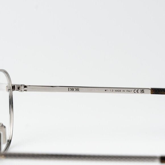 Dior Women Eyeglasses Matte Silver Gold Round CD DIAMONDO R2U F200 BRAND NEW - Picture 7 of 10